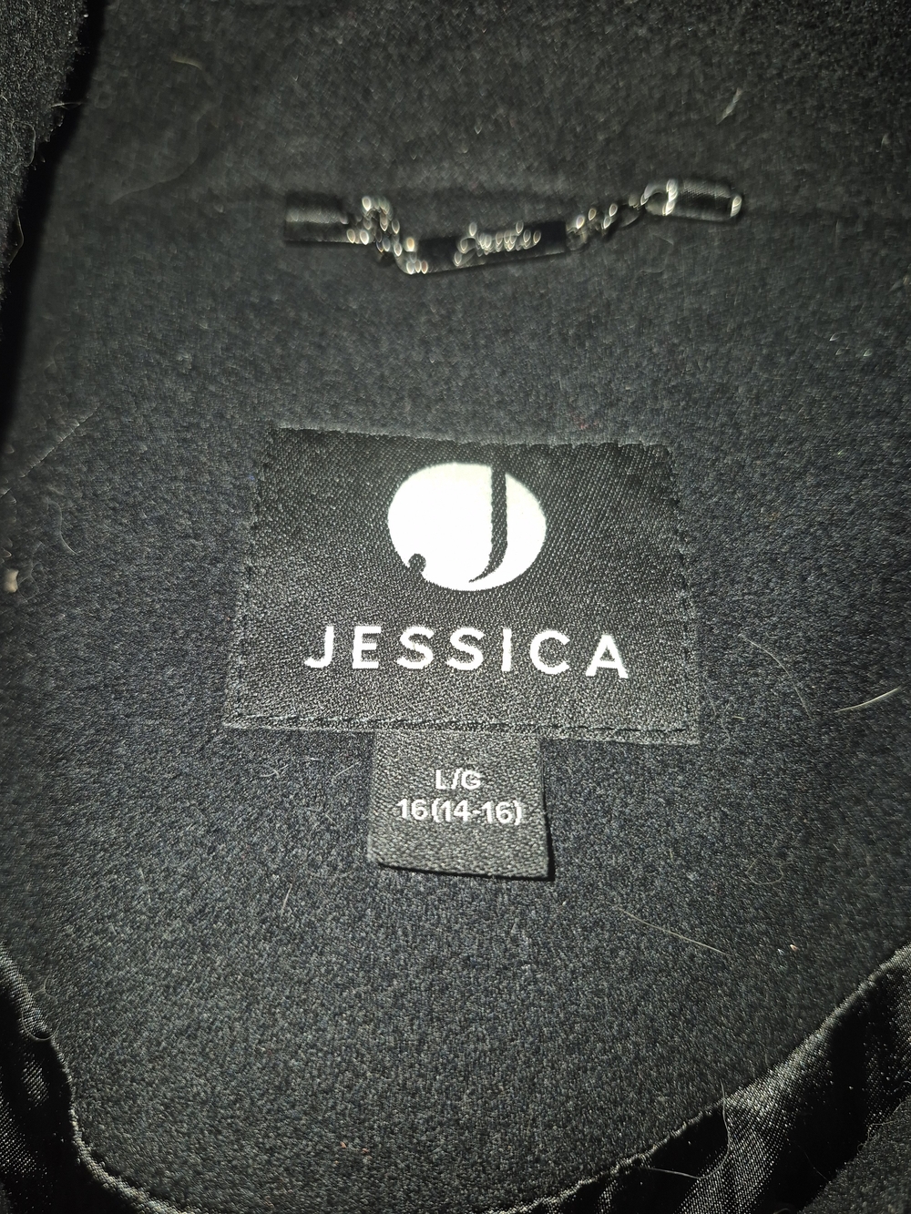 Jessica Red, Black & Grey Colorblock Mid-length Button-up Coat Size L - Picture 8 of 8